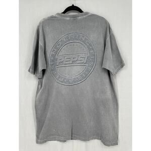 90s Vintage Pepsi Shirt Men Large Gray Distressed Single Stitch Nothing Else USA